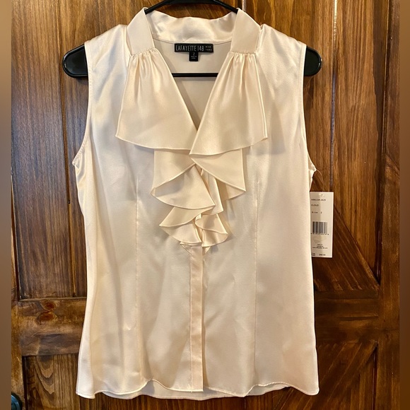 Lafayette 148 New York Tops - NWT Lafayette 148 Sleeveless 100% Silk Blouse - Size 2